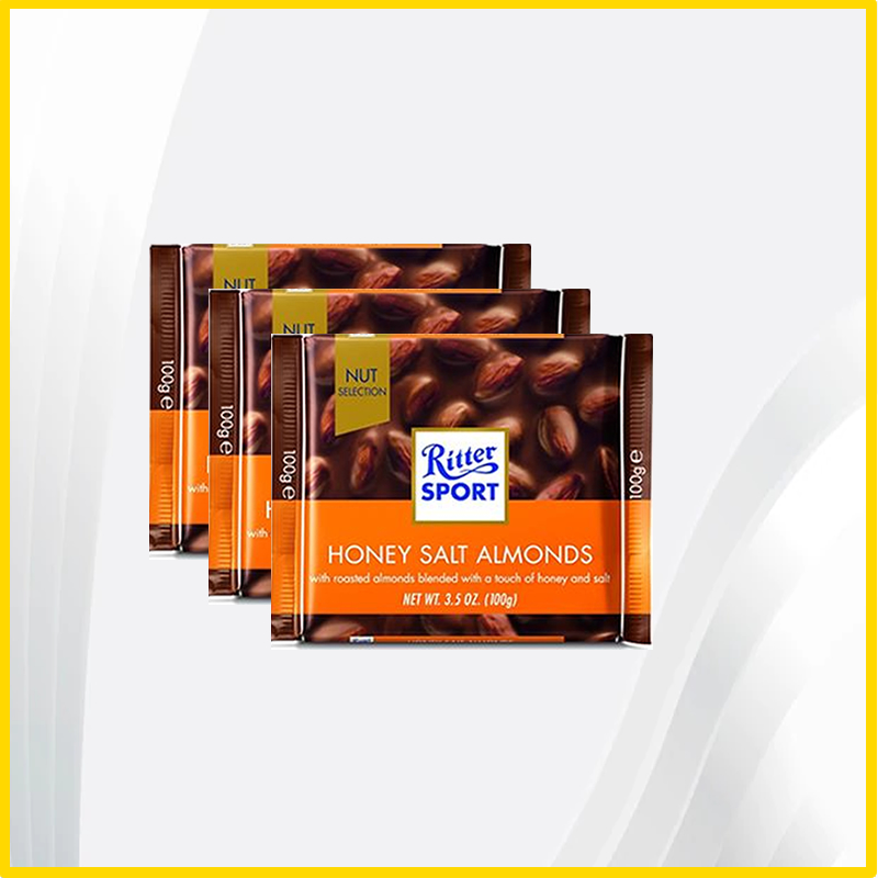 Ritter Sport Honey Salt Almonds x3
