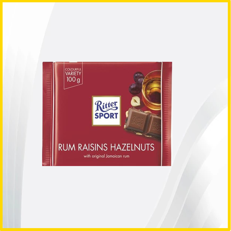 Ritter Sport Rum, Raisin & Hazelnuts Milk Chocolate